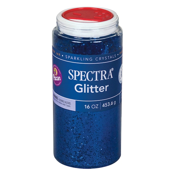 Glitter, Blue, 1 Lb. Per Jar, 2PK